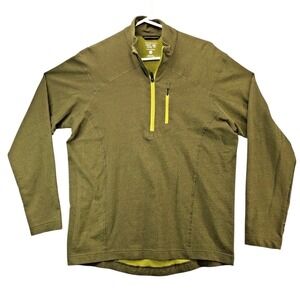 Mountain Hardwear Mens‎ 2XL Pullover Fleece Long Sleeve Quarter Zip Moss Green